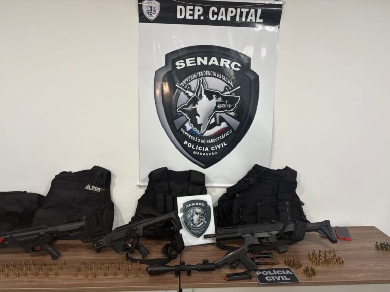 Operação da Senarc em São Luís prende dois e apreende arsenal de uso restrito