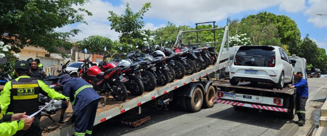 Operação Rolezinho realiza nova etapa e apreende 52 motocicletas e um automóvel